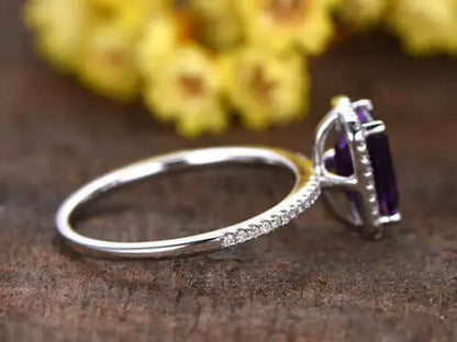 Emerald-Cut Amethyst Ring