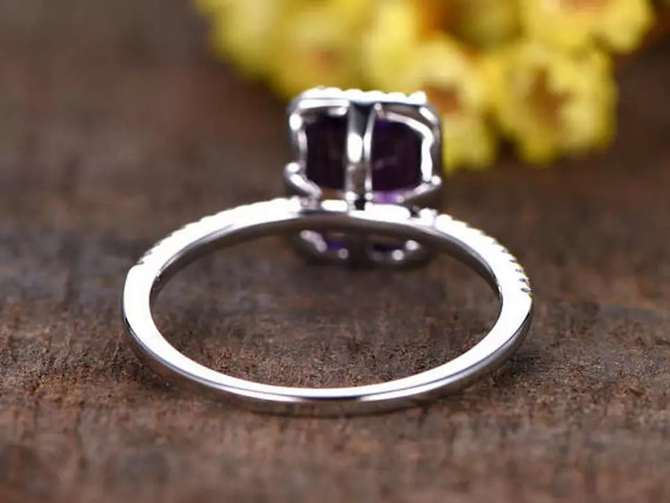 Emerald-Cut Amethyst Ring